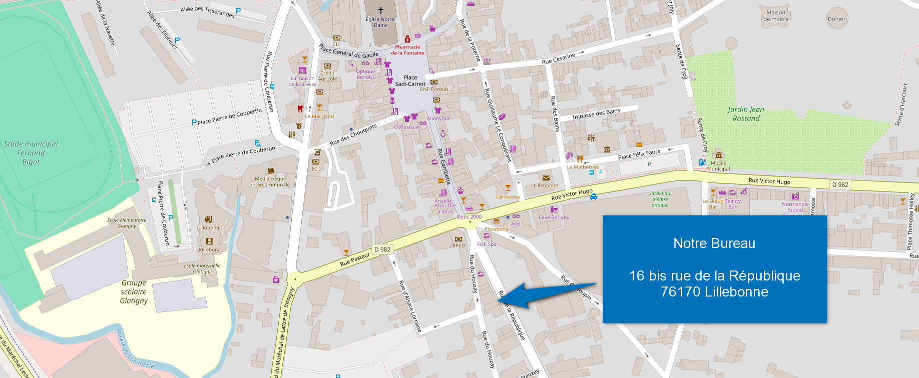 Carte pour localiser le local de campagne Carte pour localiser le local de campagne